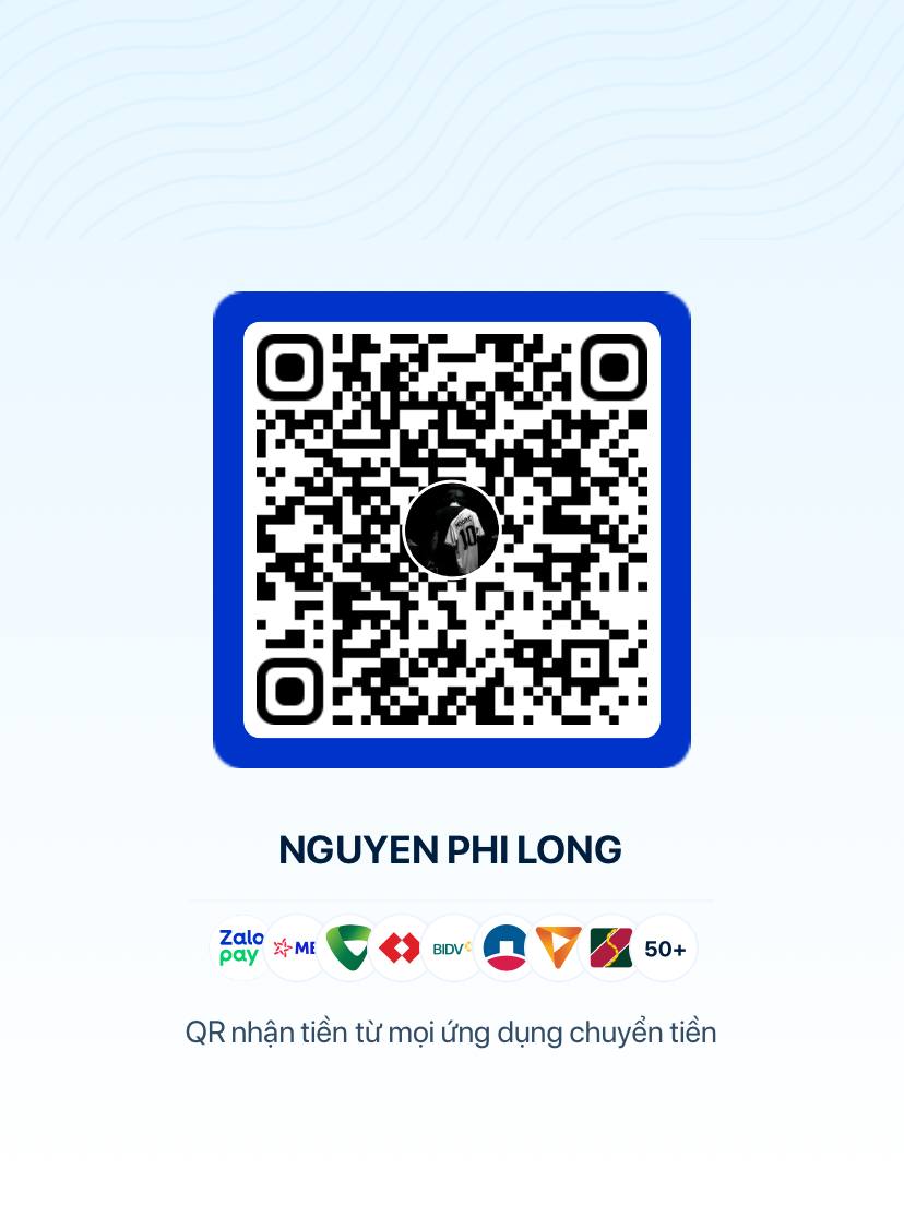 Mã QR ZaloPay nhận chuyển khoản Nguyen Phi Long